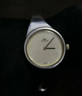 VINTAGE TECHNOS WATCH SILVER .800 ARTDECO  WOMEN'S LADIES  - Image 1 of 4