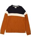 JULES Mens Sweatshirt Jumper XL Brown Colourblock BE67