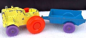 Vintage 1960's Tootsie Toy Diecast Tractor & Trailer Set