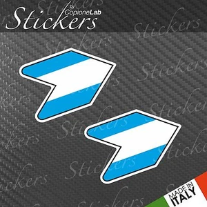 2 adesivi auto moto JDM sticker bomb Wakaba Leaf bianco e azzurro small - Picture 1 of 1