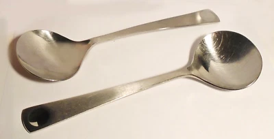 2 ROSENTHAL Plus 60'S WOLF KARNEGAL Modernist 7 3/8" DINNER SPOONS Germany - Image 1 of 3