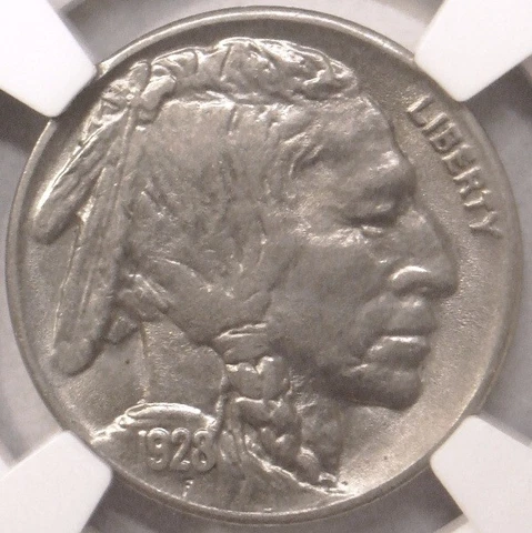1928 P BUFFALO NICKEL, EXCEPTIONAL CONDITION, NGC GRADED AU 58 Cover