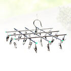 Round Sock Drying Rack Windproof Clothespin Hook Pinch Clips Underwear