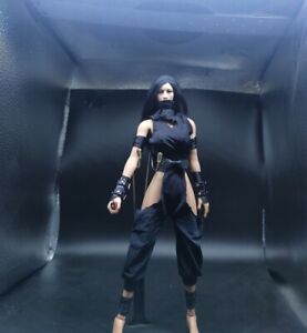 1/6 Scale Female Soldiers Custom Clothes Black Samurai Girl Ninja Clothes Suits