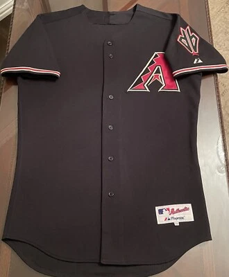 Camiseta deportiva vintage de los Arizona Dbacks auténtica sobre el campo majestuosa negra antigua 44/L Foto 1 de 4