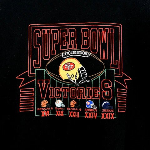 San Francisco 49ers DeLong Team NFL Jacket Size 2XL Black Super Bowl Victories Cover