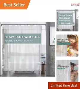 Family-Friendly Waterproof Shower Curtain Liner with Rustproof Grommets, 72x72 - Picture 1 of 10