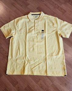St John's Bay Men's Yelloe Heritage Pique Polo Shirt Size XL Large NWT - Picture 1 of 13