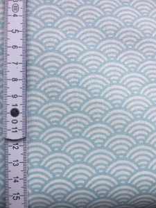 Baumwolle beschichtet  Muschelmuster mint Reststück 20-23 cm - Bild 1 von 1