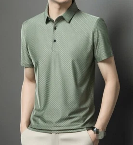 Men Summer Business Shirts Casual Slim Fit Short Sleeve Daily Thin Loose Shirt - Picture 1 of 24
