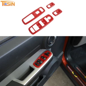 Inner Window Lift Switch Panel Cover Trim For Dodge Nitro/Jeep Liberty 07-12 Red - Bild 1 von 10