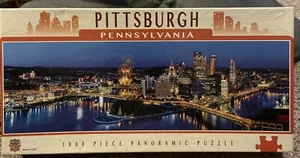 Vintage PITTSBURGH PENNSYLVANIA PANORAMIC JIGSAW 1000 PUZZLE Rare Original Old++ - Picture 1 of 3