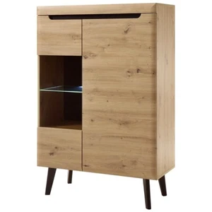 Highboard skandinavisches Design Eiche Artisan schwarz Kommode Anrichte Schrank - Bild 1 von 9
