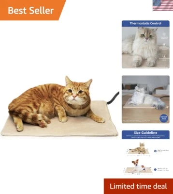 Washable Pet Heating Pad for Indoor Cats and Small Dogs, Compact Design - Image 1 of 4