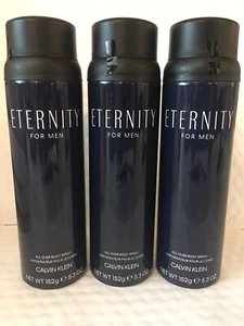 Eternity by Calvin Klein for Men - 5.3 oz Body Spray #FREE SHIPPING (3 BOTTLES) - Picture 1 of 2