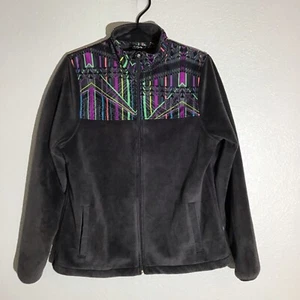Fila Neonstreifen anthrazitgrau Vliesjacke Vintage Größe Medium - Bild 1 von 6
