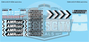 AMRoad Silver Streak Movie Train Decals Black O Scale - Picture 1 of 3