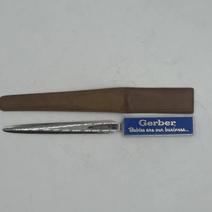RARE Vintage Gerber "Babies Are Our Business" Letter Opener W/ Case Great Cond - Picture 1 of 6