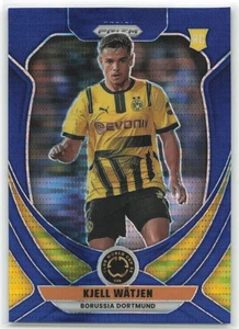 2025 Panini Prizm FIFA Blue Pulsar Prizm Kjell Watjen #47 Dortmund RC /275 - Bild 1 von 2