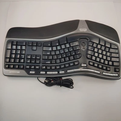 Microsoft Keyboard Natural Ergonomic 4000 V1.0 w/riser , Tested Works Great! - Image 1 of 4