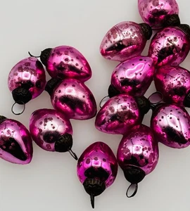 Vintage Kugel Quecksilber rosa Glas Weihnachtsschmuck Distressed Birne Menge 19 - Bild 1 von 12