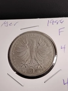  1986-F German  5 Mark Copper-Nickel Clad #4 - Picture 1 of 2