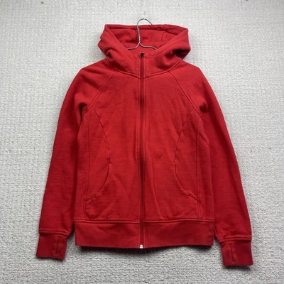 Tuff Athletics Hoodie Wom S Cherry Red Thumbhole Sleeve *Lululemon Scuba Style* Foto 1 de 4