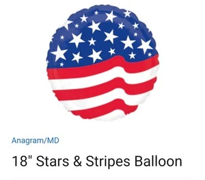 10 Pack 18" Fourth of July 🎆 Balloons, 4th of July Balloons Stars And Stripes - Picture 1 of 1