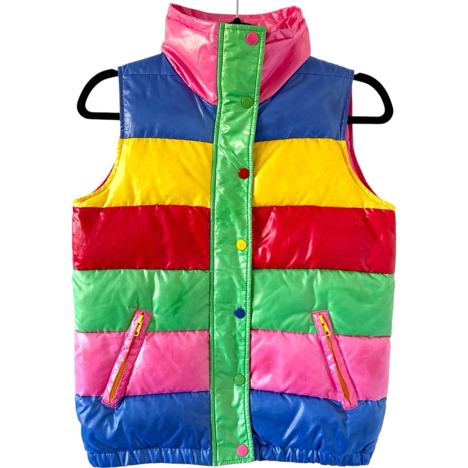 Chaleco acolchado LeTigre Colores Primarios Bloques de Color XS Retro Colorido Foto 1 de 4
