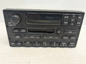 00-04 Ford F-150 Expedition AM FM Cassette Stock Radio YL3F-18C870-AA Works - Picture 1 of 5