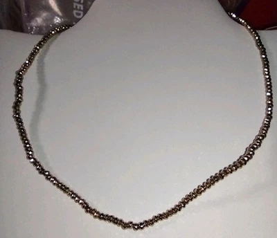 Ожерелье из стерлингового серебра 925 пробы с бисером Lucas Lameth LUC 13–16 дюймов - Изображение 1 из 4