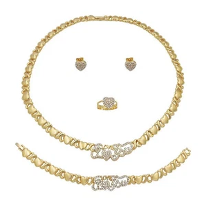 Gifffor Collection 14K Gold Filled LOVE Halsketten Schmuckset für Brautjungfer W... - Bild 1 von 8