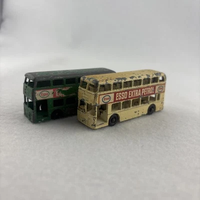 火柴盒编号 74 戴姆勒巴士 - 绿色和奶油色 Esso - 莱斯尼英格兰 - 批量 2 件 — 第 1/4 张图片