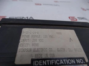 SIMPSON F35-1-14-0 PANEL METER - Picture 1 of 3
