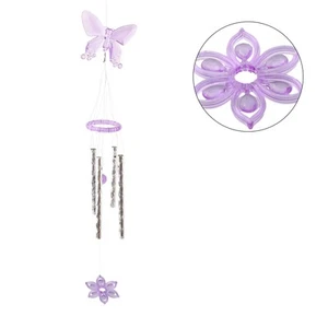 Garden Butterfly windows bedroom Wind chime Yard Ornament Wind bell Metal Tubes - Picture 1 of 17