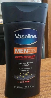 Vaseline Men Extra Strength Micro Droplets Body/Face/Hand Lotion 10 Oz NEW  - Image 1 of 4