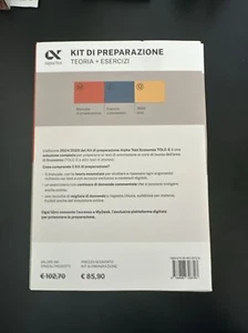 libri universitari Alpha Test Economia- Kit Di Preparazione 2024/2025 - Foto 1 di 2
