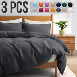 Duvet Cover Set COTTON Feel Luxury Reversible Quilt Bedding Sets All Size UK Bed - Picture 1 of 55