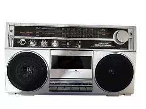 Vintage Toshiba RT-80S Stereo Radio Cassette Recorder Ghettoblaster *siehe Beschreibung* - Bild 1 von 16