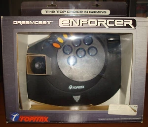 2000 Topmax Sega Dreamcast Enforcer Fight Stick Black Complete in Box - Picture 1 of 7