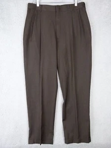 Jos. A. Bank Traveler's Collection Wollhose Herren 34x30 braun gestreift plissiert - Bild 1 von 5