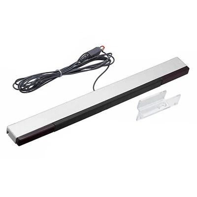 SENSOR BAR FOR NINTENDO WII & WII U WITH STAND WIRED INFRARED RECEIVER - NEW - Image 1 of 4