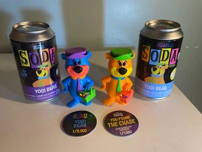 Funko Soda Yogi Bear Blacklight - Funkon 2022 exclusivo persecución y común Foto 1 de 2