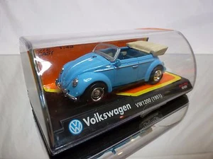 NEW RAY 48489 VW VOLKSWAGEN 1200 CABRIOLET - BLUE 1:43 - EXCELLENT IN BOX - Imagen 1 de 4