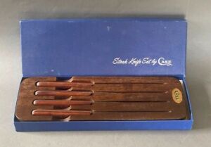 Vintage Set of 4 CASE XX Steak Knives in Original Box - Never Used