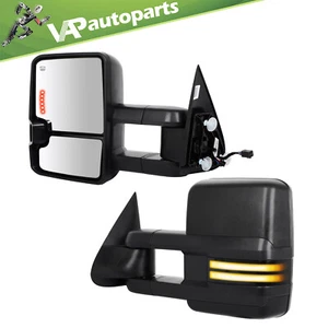 For 1999-2016 FORD SUPER DUTY Towing Mirrors Heated Running Signals Light Black - Picture 1 of 14