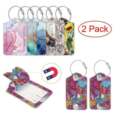 [2 Pack] Luggage Tags Name ID Labels with Pri...