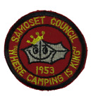 1953 Cut Edge Camp Patch Samoset Council Wisconsin Tom Kita Chara Lodge 96