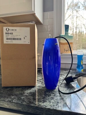 批量 5 件 Quorum 国际灯迷你吊坠 带玻璃圆筒灯罩灯 — 第 1/4 张图片