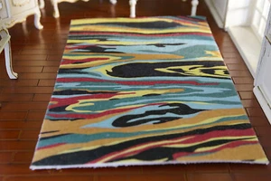 Unique Painting Art Beautiful Color 1/12 Scale Dollhouse Rug - Picture 1 of 4